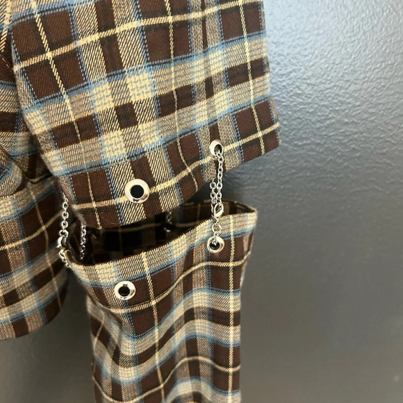 Liny Liberty deconstructed plaid crop jacket size L in mint condition - Picture 2 of 12